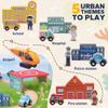 TradeWings 118PCS Wooden Train Set, City Scene Railway Playset with Wooden Tracks for Kids Ages 3-8, Ideal Toy Gift for Toddlers Kids Boys Girls Christmas Birthday, Compatible with Major Brands view 2