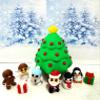 9pcs 3D Printed Christmas Tree Container with Articulated Mini Fidget Toys, Santa Claus Gingerbread Snowman Penguin Angel mini Gifts, Executive Desk Toy, Fidget ADHD Toy - GCTSET view 1