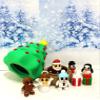 9pcs 3D Printed Christmas Tree Container with Articulated Mini Fidget Toys, Santa Claus Gingerbread Snowman Penguin Angel mini Gifts, Executive Desk Toy, Fidget ADHD Toy - GCTSET view 4