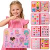 Seozio Busy Board Montessori Toys, Educational Activity Book Board Sensory Travel Toy for Toddler Girls, 8 in 1 Preschool Learning Activities, Quiet Book Gift for Kids. view 1