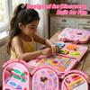 Seozio Busy Board Montessori Toys, Educational Activity Book Board Sensory Travel Toy for Toddler Girls, 8 in 1 Preschool Learning Activities, Quiet Book Gift for Kids. view 4