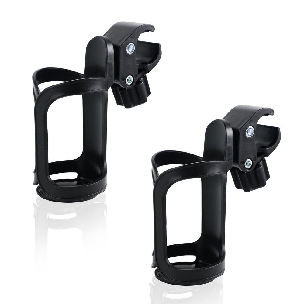 2 Sets of Cup Holder Kits, Universal Device Holders Suitable for Strollers, Bicycles, Wheelchair Carts, and Baby Walkers