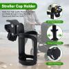 2 Sets of Cup Holder Kits, Universal Device Holders Suitable for Strollers, Bicycles, Wheelchair Carts, and Baby Walkers view 3