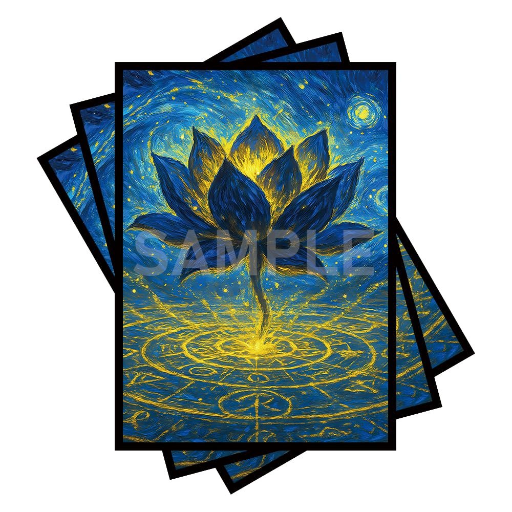 100 PCS TCG/MTG Card Sleeves, Matte Back Anti-Slip & Easy Shuffling Applicable to OCG CCG DTCG PTCG, 2.6 x 3.6 in Standard Size Cards (Summon The Black Lotus)
