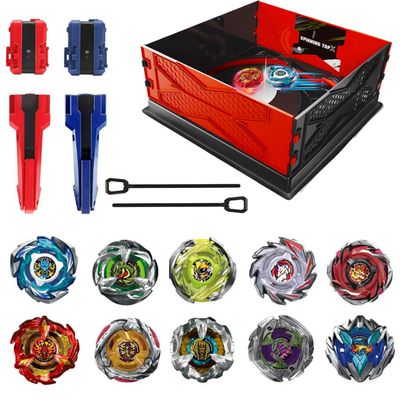 ASVEXKW Battling Set, Spinninning Top Burst Boy Combat Battling Game Set, Spinning & Launchers, Greats Birthday Gift for Boys, 8 & 10 Spinning Tops TOP STANDIUM (BX-12T)