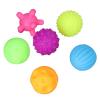 ciciglow Set of 6 Textured Balls for Baby Hand Grip - Grip Training, Visual Color Discrimination - Interaction Between Children Squeak Sound (Colorful) view 1
