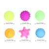 ciciglow Set of 6 Textured Balls for Baby Hand Grip - Grip Training, Visual Color Discrimination - Interaction Between Children Squeak Sound (Colorful) view 2