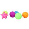 ciciglow Set of 6 Textured Balls for Baby Hand Grip - Grip Training, Visual Color Discrimination - Interaction Between Children Squeak Sound (Colorful) view 4
