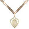 14kt Gold XS Pendant on a 24 inch Gold Filled Heavy Curb Chain. view 1
