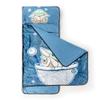 Jay Franco Kids Nap Mat with Embedded Pillow & Blanket  Soft 46"x20" Microfiber Sleeping Bag with Name Tag & Handle Blue - Mandalorian view 2