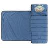Jay Franco Kids Nap Mat with Embedded Pillow & Blanket  Soft 46"x20" Microfiber Sleeping Bag with Name Tag & Handle Blue - Mandalorian view 3
