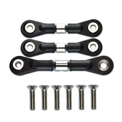 Compatible with Tamiya for TT-02 TT-02T 1/10 RC Car Upgrade Parts Modification Accessories 3Pcs Steering Link Rod Servo Rod RC Car Accessories(Silver)