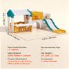 VEVOR Outdoor Playhouse, Versatile Toddler Playground with Slide, Basketball, Telescope, Steering Wheel, Crawling Tunnel, Sales Window, Toddler Playset for Aged 1+, Open Play Structure, HDPE Plastic view 3