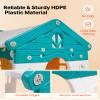 VEVOR Outdoor Playhouse, Versatile Toddler Playground with Slide, Basketball, Telescope, Steering Wheel, Crawling Tunnel, Sales Window, Toddler Playset for Aged 1+, Open Play Structure, HDPE Plastic view 4