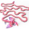 critigulf 3D Printed Giant Long Dragon - Largest Size Toothless with Wings and Pangolin Features (Rose-Dragon 2meters) view 3