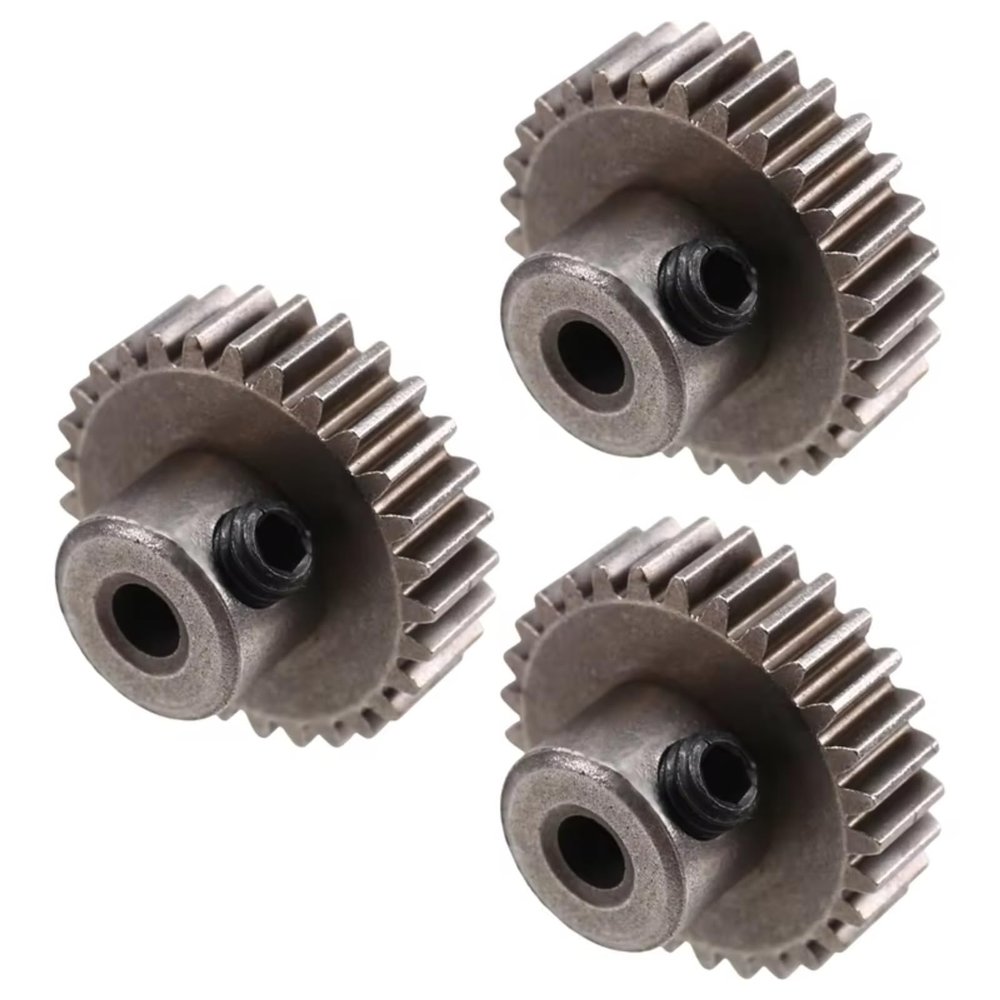 1/10 1/8 RC Car Upgrade Parts Accessories 3PCS 3.175Mm Shaft Steel Pinion Motor Gear 32DP 48DP 64DP M0.6 3650 3660 RC Accessories(29T)