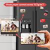 MINHUIJIHUI Fridge Magnet Button Badge Making with Paper Cutter,100pcs Component,80 * 53mm/90 * 65mm DIY Badge Making Kit - Square Fridge Magnets Badge Maker Machine view 4