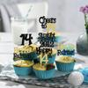 30 Pack Happy 14th Birthday Cupcake Toppers Glitter Black Gold Ten Straight Outta 2012 Cupcake Picks Cheers to 14 Years Cake Decorations for Baby Shower Boys Girls Kids 14th Birthday Party Supplies view 4