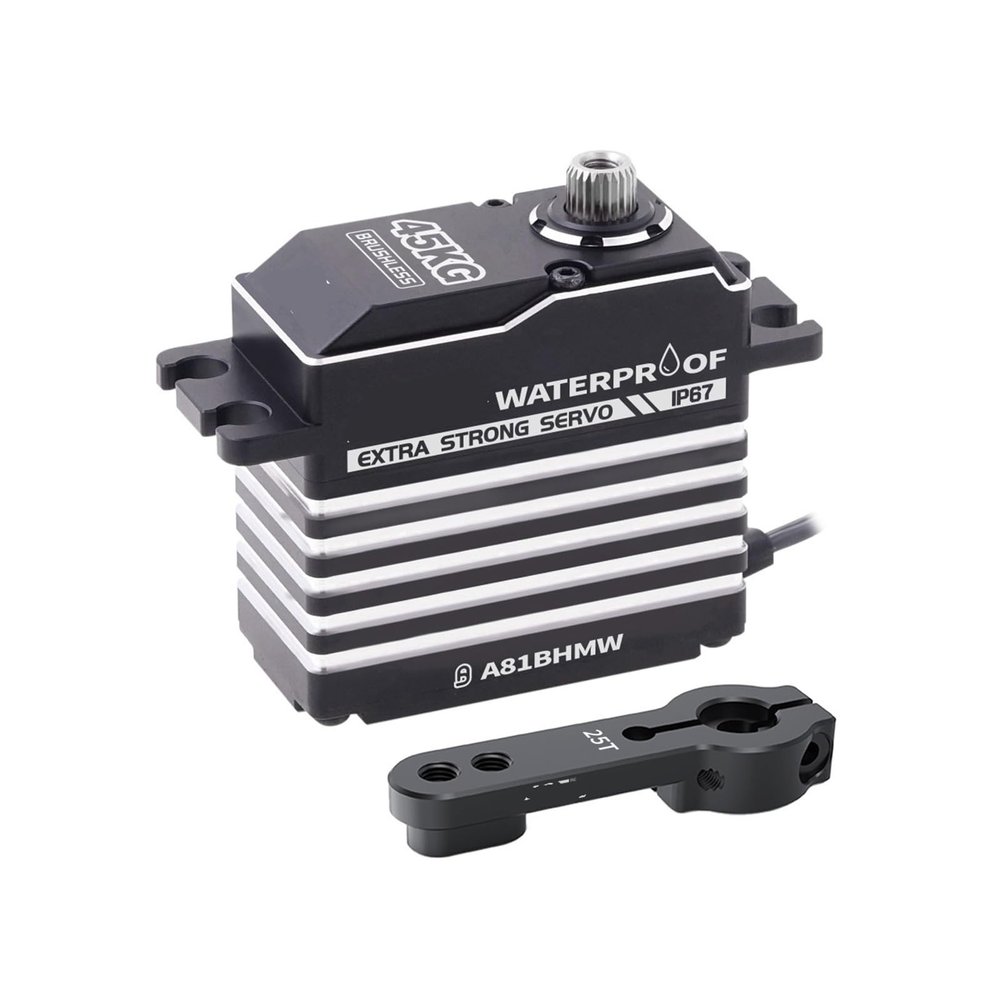 A86BH A81BH 55KG 45KG High Torque Waterproof Programmable Brushless Digital Remote Control Servo Suitable for 1/8(A81BHMW 45kg)