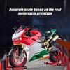 OBIOCKIDAY 1/9 Motorcycle with Lights Sound, Alloy Realistic Mechanical Dynamic Motorbike Model, Simulation Bike with Ignition System Smoke Spray, Vehicle Christmas Birthday Gift view 2