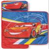 Jay Franco Kids Nap Mat with Embedded Pillow & Blanket  Soft 46"x20" Microfiber Sleeping Bag with Name Tag & Handle Blue - Cars view 1