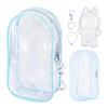 2PCS Protective Case Compatible with DollHD Clear Figure Display Blind Bag LABU Case, Storage Bag, Crystal-Clear Hard Display Box with Keychain (No Doll) view 1