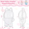 2PCS Protective Case Compatible with DollHD Clear Figure Display Blind Bag LABU Case, Storage Bag, Crystal-Clear Hard Display Box with Keychain (No Doll) view 3