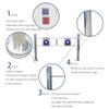 EliteBloom Automatic Swing Safety Gate - Self-Closing for Supermarkets, Warehouses & Store Entrances - Durable, Secure Access Control, Ideal for High-Traffic Areas,Silver-200x100 cm view 4