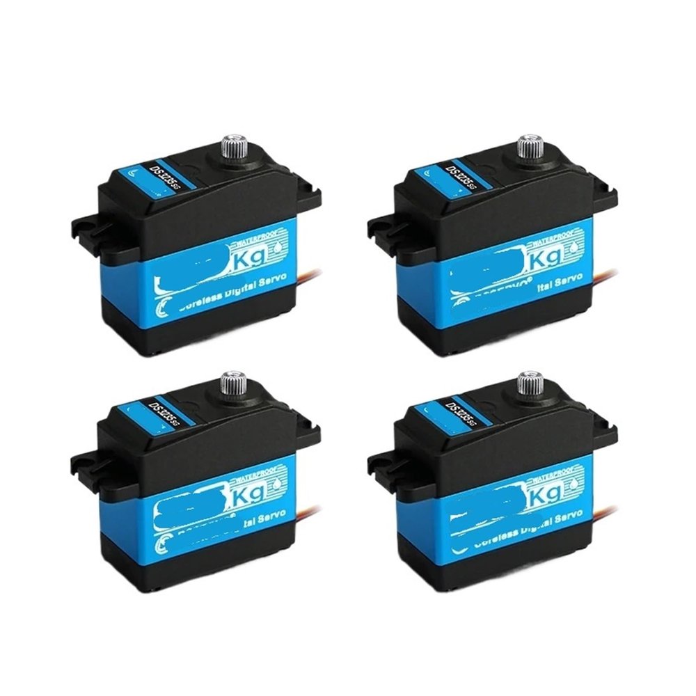 4pcs Coreless Server 25kg 35KG High Speed Server Professional Digital and Stainless Steel Gear Server(4X DS3225-180)
