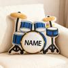 Adfdrehhv Personalized Drum Shaped Pillow with Name Fashion Cute Music Theme Body Pillow for Sofa Bed Couch Chair Club Custom Drummer's Name Cushions Party Decor Gift for Music Lovers Musician view 3