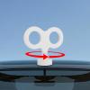 Wind Up, Car Wind Up Key for Back, Car Electric Rotary Clockwork Key, Roof Ornament, Automotive Exterior Accessories for Rear, Motorcycle view 3