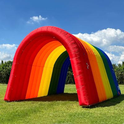 GR8FUN Inflatable Sports Tunnel Entrance 16x10x10FT Rainbow, Built-in Blower  Event Inflatable Tunnel Tent for Team Intros, Business Promotion, Trade Shows, Advertising & Exhibitions