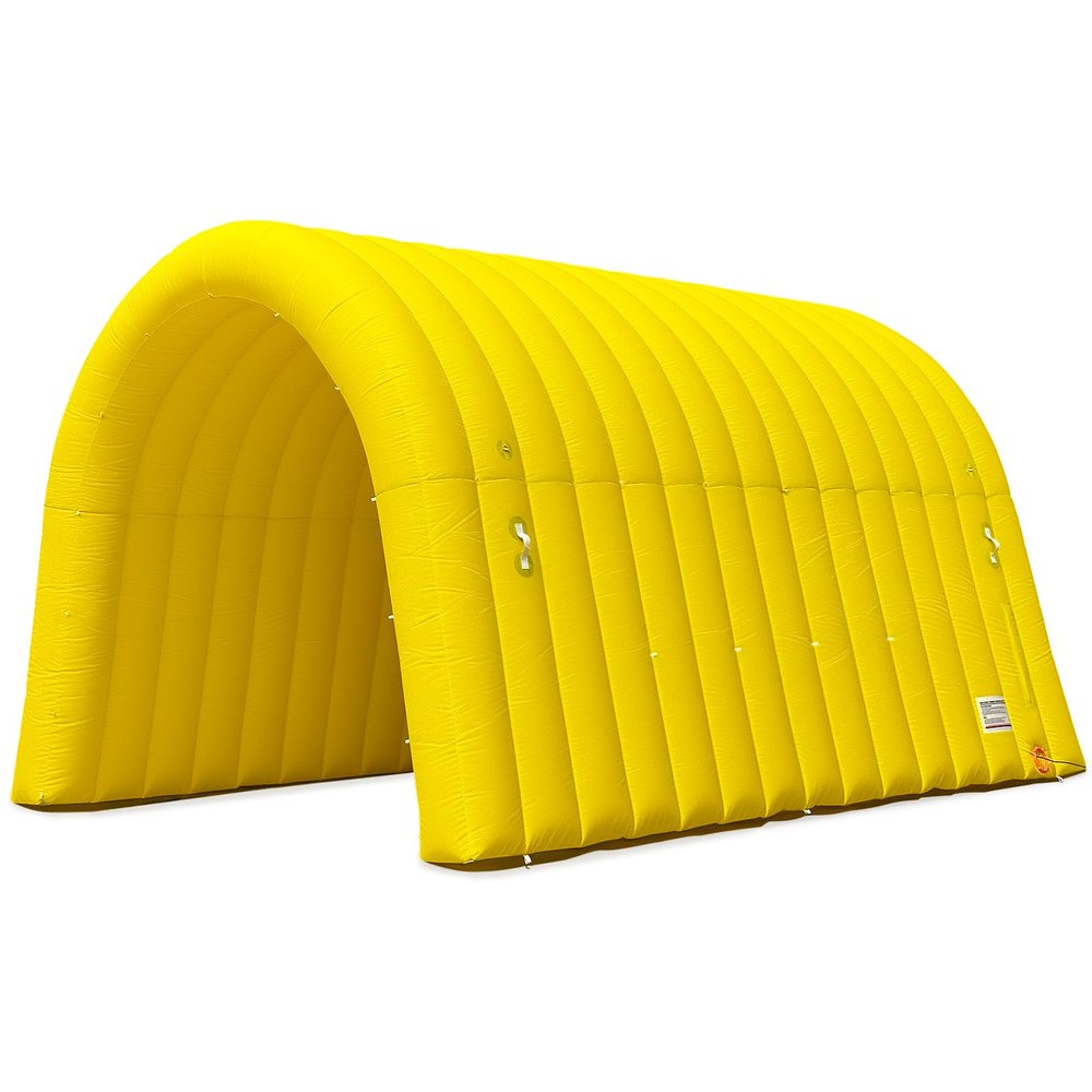 Inflatable Sports Tunnel Entrance with Built-in Blower Advertising & Event Archway for Exhibitions, Shops, Supermarkets & Schools (Yellow, 16x10x11Ft)