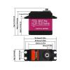 4pcs Waterproof servo 20Kg 25Kg 30Kg 35Kg 40Kg high Speed servo Metal Gear Digital servo(DS3230 PRO-180) view 4