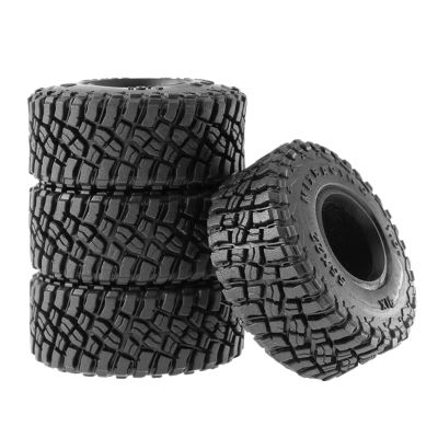 RC Car Tyre Tires For Axial For SCX24 AX24 For Traxxas For TRX4M 1/18 1/24 4pcs 60mm 1.0" Soft Rubber Wheel Tire Tyre All For Terrain RC Crawler Car Upgrade Parts