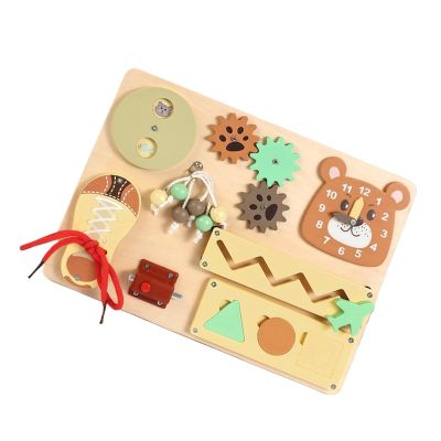 Activity Board - Wooden Educational Toddler Toy, Early Development Learning Game, Interactive with Safe Design, Skill-Building Tool for Kids, Kindergarten, Classroom, Homeschooling, and Presents