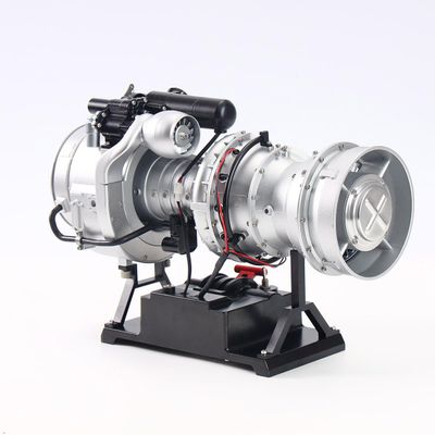 1/4 Metal Military Helicopter Turboshaft Engine Model, Realistic Rotating Simulation Engine with Electric Motor, Internal Combustion Motor, Educational STEM Project for Aviation Fans, 470+PCS