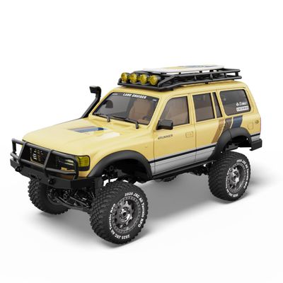 1:12 Scale Land Cruiser RC Car, 2.4GHz Remote Control Climbing Car with Full-Proportional Control System & LED Lights, 4WD Off-Road RC Rock Crawler Model for Adults