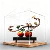 16 18 20 22 24 in Large Acrylic Display Case, Transparent Stackable Display Box with Wood Base, Toys Doll Car Model Assembled Organizer Box(55x35x35cm/22x14x14in) view 1