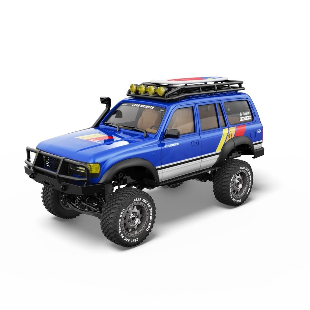 1:12 Scale Land Cruiser RC Car, 2.4GHz Remote Control Climbing Car with Full-Proportional Control System & LED Lights, 4WD Off-Road RC Rock Crawler Model for Adults