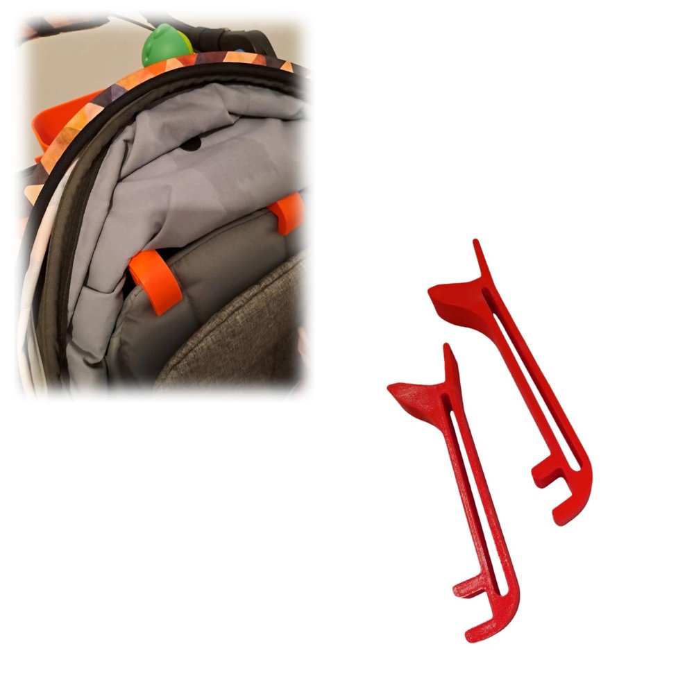2 Pack Headrest & Posture Support for Thule Urban Glide | Ergonomic Head & Back Rest Holder for Comfortable Upright Sitting | Compatible with Urban Glide & Series Jogging Strollers (Red)