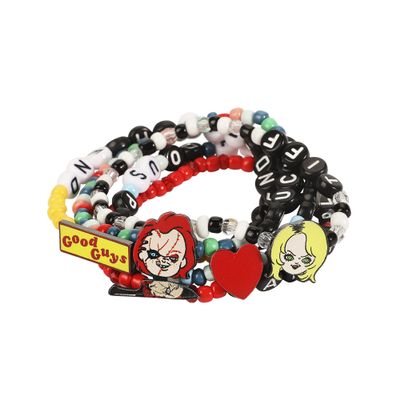 Bioworld Chucky Tradesies Letter and Charm 5 Pack Friendship Bracelets