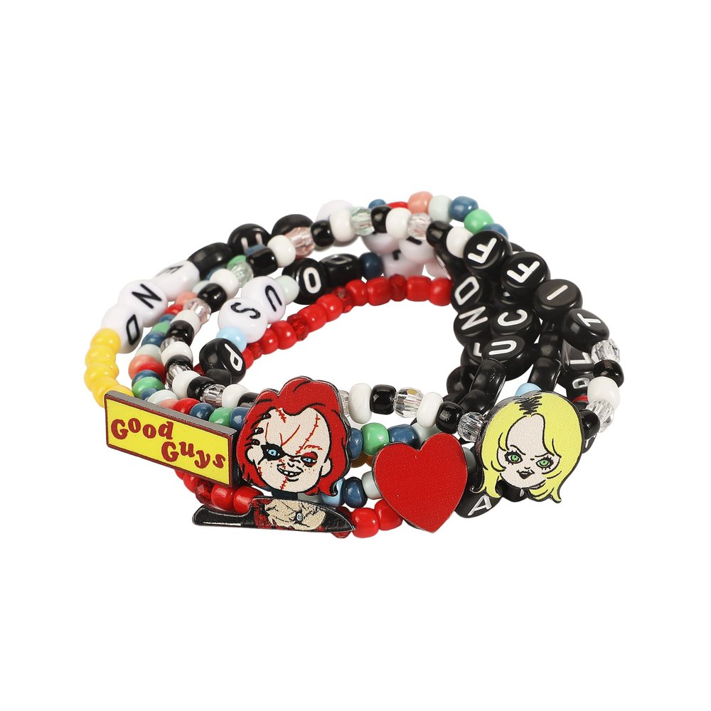 Bioworld Chucky Tradesies Letter and Charm 5 Pack Friendship Bracelets