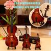 Playable Tiny Violin Figurine, World's Smallest Violins with Sound, Tiny Violin with Sound Sob Story, Mini Violins with Bow & Case for Dollhouse, Keychain, Home Decor Display Ornament (9cm/3.54in) view 3