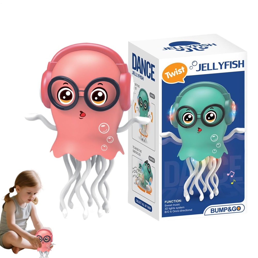 Dancing Octopus Toy  ABS 10.2x11.2x20.6cm/4.02x4.41x8.11inch | Crawling Baby Toy | Obstacle Avoidance Toys for Interactive Play, Early Learning, Music Dancing Fun, and Toddler Entertainment Use