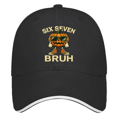 67 Halloween Funny Six Seven Meme Brainrot Pumpkin Kids Bruhs Embroidered