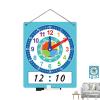 Telling Teaching Clock - Interactive Dry Erase Learning Board, Wooden Analog Trainer | Double Side Writable Practice Tool, Educational Classroom Resource for Preschool, Safe view 1