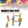 Pongnas Wooden Marble Run Construction Toy STEM Learning Building Blocks for Kids with Pine Wood Track Maze Game for Parent Child Interaction view 2