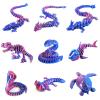 9Pcs 3D Printed Animals 3D Printed Dragon Include 3D Printed Snake, Dinosaur, Sharks, Axolotl, Turtle, Cobra and 3 Style Dragons, 3D Printed Toys Stuff for Home, Office, Decor Christmas Birthday Gift view 1