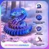 9Pcs 3D Printed Animals 3D Printed Dragon Include 3D Printed Snake, Dinosaur, Sharks, Axolotl, Turtle, Cobra and 3 Style Dragons, 3D Printed Toys Stuff for Home, Office, Decor Christmas Birthday Gift view 2